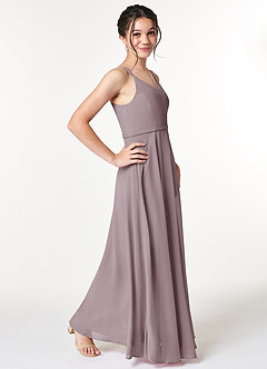 Azazie Janine Junior Abito A-Line in Chiffon Dusk image3