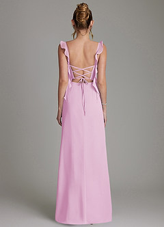 Azazie Jessamine Bridesmaid Dresses Candy Pink Mermaid Corset Chiffon Dress image7