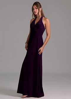 Azazie Tessie Robes de demoiselle d'honneur Robe Trapèze en velours Plissée Grain De Raisin image5
