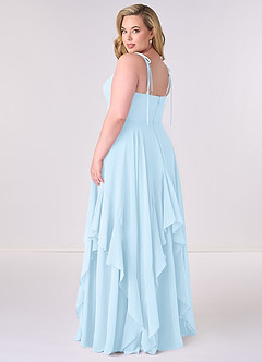 Barbie ♥ Azazie Bridesmaid Dresses Sky Blue A-Line Bow Chiffon Dress image7