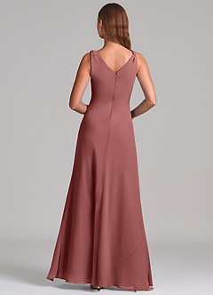 Azazie Nerine Brudtärnklänningar Klä av A-Linje i Chiffong Plisserad Ametist image5