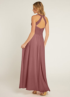 Azazie Claudia Bridesmaid Dresses Desert Rose A-Line Sweetheart Neckline Chiffon Dress image4