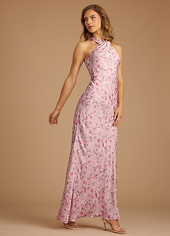 Azazie Doretta Vestidos de damas de honor Vestido de Roseta Floral De Ensueño de Floral De Ensueño de Corte Sirena con Plisado image4