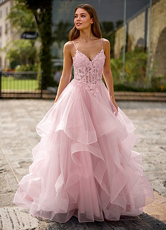 Spitze Vaaleanpunainen Läpikuultava pitsimekko image5