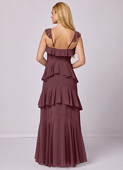 Barbie ♥ Azazie Bridesmaid Dresses Sangria A-Line Sweetheart Neckline Chiffon Dress image5