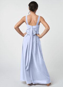 Azazie Kora Junior Ice A-Line Pleated Chiffon Dress image2