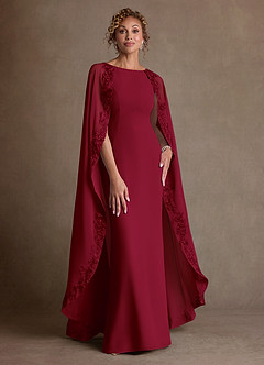 Azazie Artemisia Suknie dla Matki Panny Młodej Osłona Koronka Szyfon Długość podłogi Sukienka image1