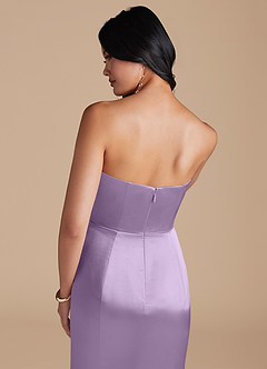 Azazie Aura Robes de demoiselle d'honneur Robe Sirène Convertible en Satiné métallisé Lilas image4