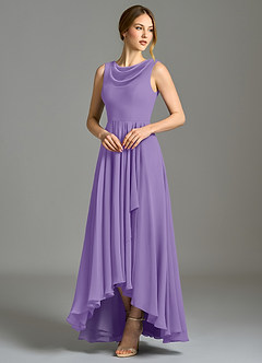 Azazie Wonderland Bridesmaid Dresses Tahiti A-Line Pleated Chiffon Dress image3