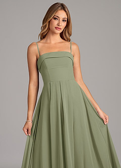 Azazie Lucienne Bridesmaid Dresses Pistachio A-Line Strapless Chiffon Convertible Dress image7