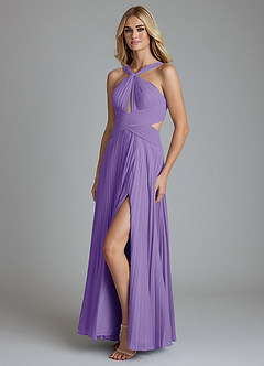 Azazie Hosanna Brautjungfernkleider A-Linie Plissee Chiffon Kleid Tahiti image5
