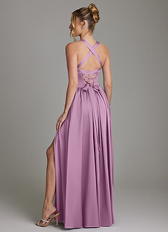 Azazie Francis Bridesmaid Dresses Wisteria A-Line Corset Stretch Satin Dress image7