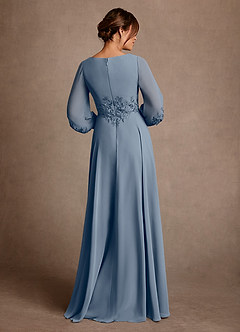 Azazie Yorba Kleider für die Brautmutter A-Linie Spitze Chiffon Kleid Zwielichtviolett image3