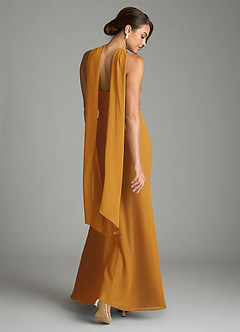 Azazie Saylor Brudtärnklänningar Klä av Sjöjungfru i Chiffong Axelbandslös Knäck image9