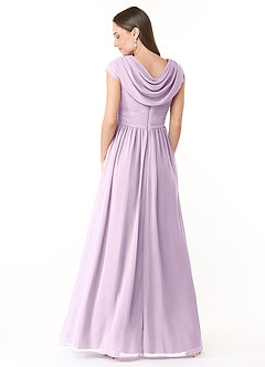 Azazie Organa Robes de demoiselle d'honneur Robe Trapèze en Mousseline de soie Plissée Frostiges Flieder image2