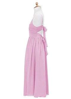 Azazie Zeya Junior Candy Pink A-Line Chiffon Dress image9
