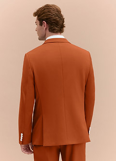 front James Burnt Orange Structured Stretch Suit Jacket