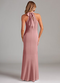 Azazie Doretta Bridesmaid Dresses Dusty Rose Mermaid Pleated Chiffon Dress image2