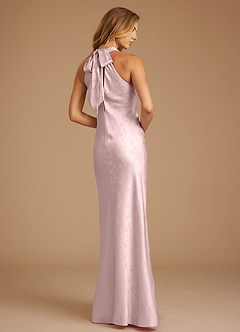 Azazie Doretta Bridesmaid Dresses Peony Pink Floral Jacquard Mermaid Pleated Floral Jacquard Dress image2