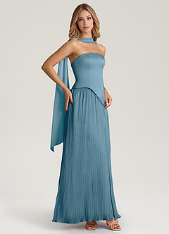 Azazie Tierney Bridesmaid Dresses Bermuda A-Line Strapless Chiffon Convertible Dress image7