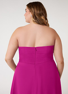 Azazie Arabella Allure Bridesmaid Dresses Fuchsia A-Line Sweetheart Neckline Chiffon Convertible Dress image14