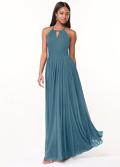 Azazie Cherish Bridesmaid Dresses Bermuda A-Line Pleated Chiffon Dress image3