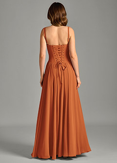 Azazie Evadina Suknie dla druhen Linia A Gorset Szyfon Do ziemi Sukienka image2