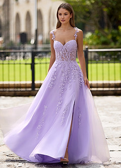 Dreamscape Púrpura Vestido de fiesta de corte A image4