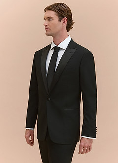 front Hudson Black Peak Lapel Tuxedos Jacket