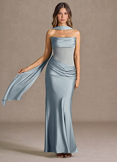 Robe Longue Poudre Bleue Leonore image4