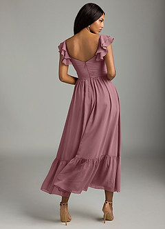Azazie Anaya Brautjungfernkleider A-Linie Herzausschnitt Chiffon Kleid Amethyst image5