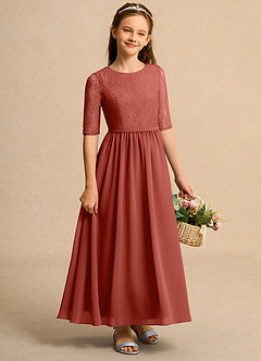 Azazie Pippin Junior Formal Flower Girl Klänningar Klä A-Line i Spets image4