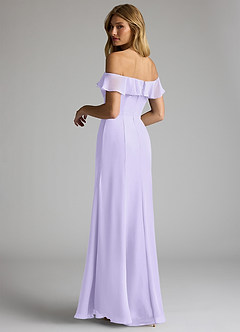 Azazie Sophie Bridesmaid Dresses Lilac A-Line Off the Shoulder Chiffon Convertible Dress image9