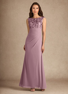 Azazie Henderson Abiti per la Madre della Sposa Abito A-Line in Paillettes/Lustrini Rosa Polverosa image1