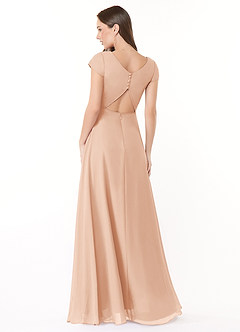 Azazie Hainsly Bridesmaid Dresses English Rose A-Line Sweetheart Neckline Chiffon Dress image4