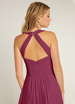 Azazie Claudia Bridesmaid Dresses Mulberry A-Line Sweetheart Neckline Chiffon Dress image6