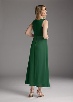 Azazie Anitta Kleider für die Brautmutter Overall/Jumpsuit Plissee Stretch-Krepp Kleid Dunkelgrün Staubiger Salbei image5