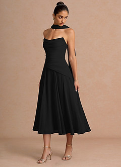 Robe Midi Noir Gabriela image3
