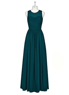 Azazie Nina Brautjungfernkleider A-Linie Plissee Chiffon Kleid Kiefer image6