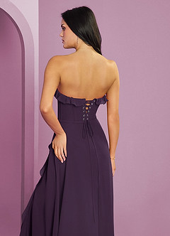Barbie ♥ Azazie Bridesmaid Dresses Plum A-Line Sweetheart Neckline Chiffon Dress image7
