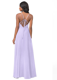 Azazie Everleigh Bridesmaid Dresses Lilac A-Line Sweetheart Pleated Chiffon Dress image3