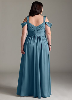 Azazie Lianne Jurken voor bruidsmeisjes Jurk van Stretch Satijn met A-Lijn Off the Shoulder Bermuda image10