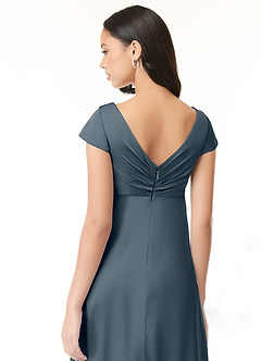 Azazie Allessia Abiti da damigella d'onore premaman Abito A-Line Plissettato Raso Elasticizzato Floor-Length image7