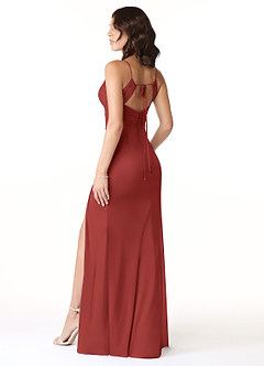 Reneya Rust Bow Maxi Dress image4