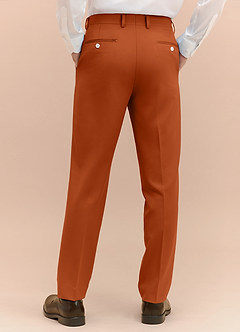 front James Burnt Orange Structured Stretch Dress Pants