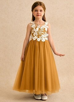 Azazie Mixie vestidos de niña de las flores Vestido de Caramelo de Encaje de Corte Princesa image5