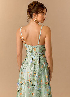 Paulina Light Green Midi Dress image2
