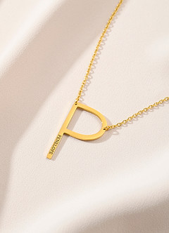 front Gepersonaliseerde naamketting met gepersonaliseerd initiaalontwerp