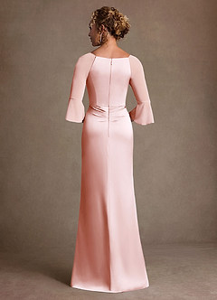 Azazie Nampa Abiti per la Madre della Sposa Abito Tubino in Maglia Plissettato Rosa Rossore image3