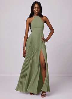Barbie ♥ Azazie Bridesmaid Dresses Pistachio A-Line Pleated Chiffon Dress image1